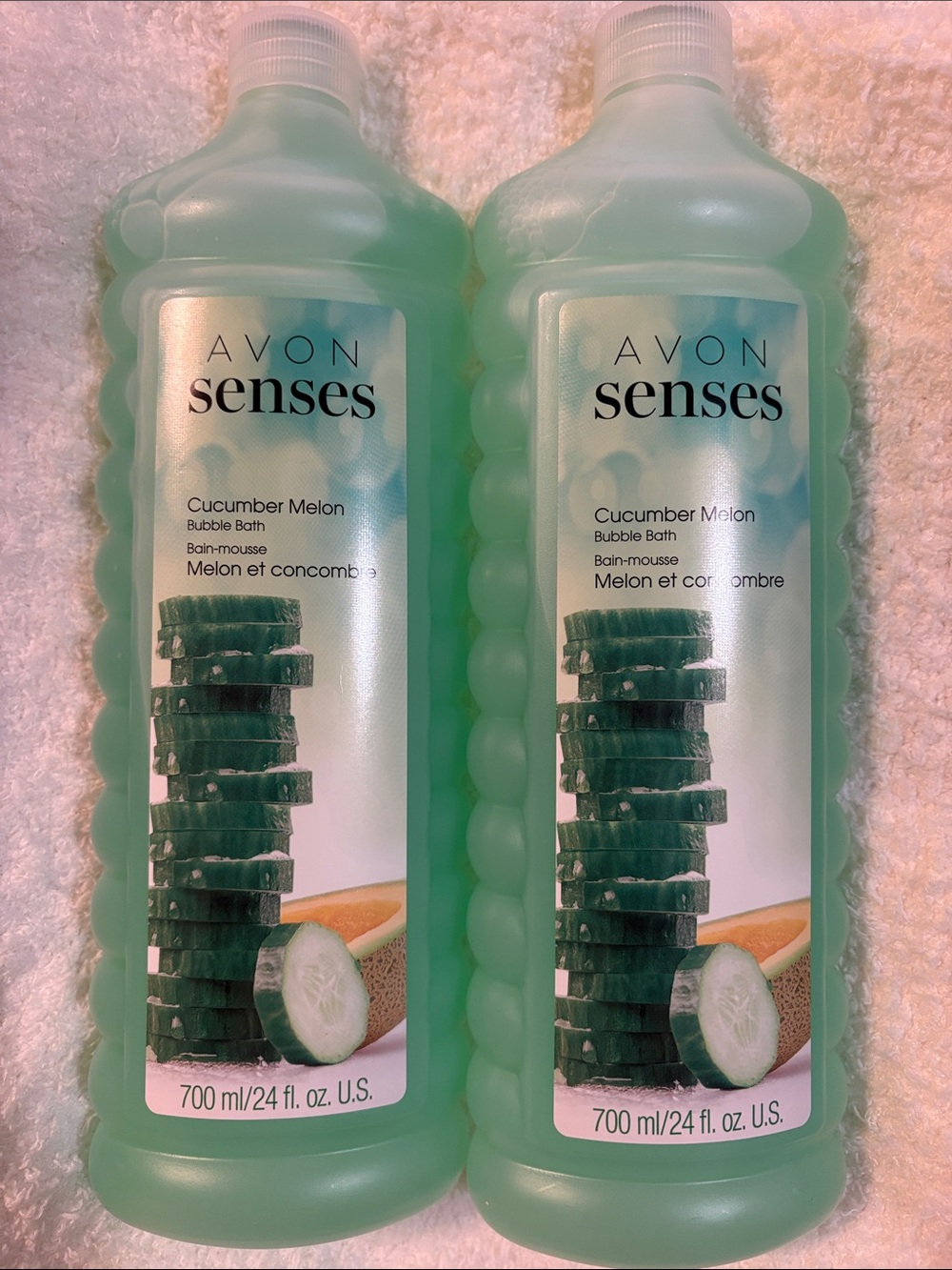 Avon Senses Cucumber Melon Bubble Bath 700 ml X 2 Bottle Bundle